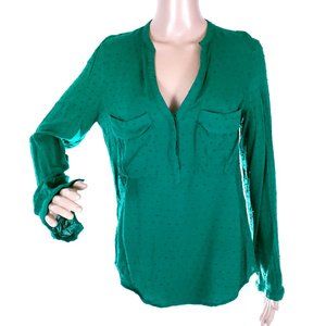 Maeve Rayon Women Top Pockets Long Sleeves Size 12